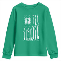 Patriotic Mechanic Gift Youth Sweatshirt American Flag Automotive Lover