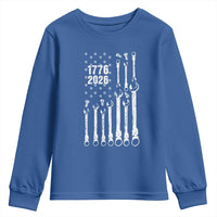 Patriotic Mechanic Gift Youth Sweatshirt American Flag Automotive Lover