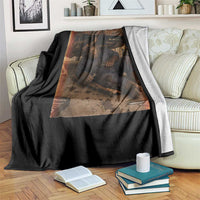 Bigfoot Mechanic Meme Throw Blanket Funny Sasquatch Fixing Cars