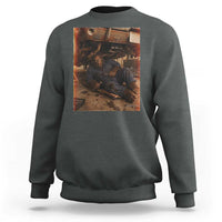 Bigfoot Mechanic Meme Sweatshirt Funny Sasquatch Fixing Cars