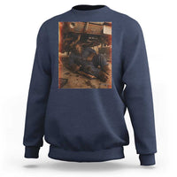 Bigfoot Mechanic Meme Sweatshirt Funny Sasquatch Fixing Cars