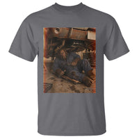 Bigfoot Mechanic Meme T Shirt Funny Sasquatch Fixing Cars