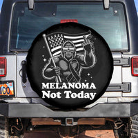 Bigfoot Black Ribbon Spare Tire Cover Not Today Melanoma Awareness Gift