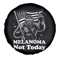 Bigfoot Black Ribbon Spare Tire Cover Not Today Melanoma Awareness Gift