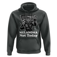 Bigfoot Black Ribbon Hoodie Not Today Melanoma Awareness Gift