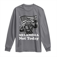 Bigfoot Black Ribbon Long Sleeve Shirt Not Today Melanoma Awareness Gift