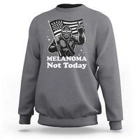 Bigfoot Black Ribbon Sweatshirt Not Today Melanoma Awareness Gift