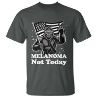 Bigfoot Black Ribbon T Shirt Not Today Melanoma Awareness Gift