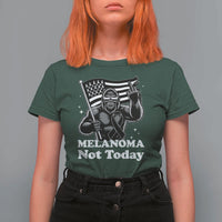 Bigfoot Black Ribbon T Shirt For Women Not Today Melanoma Awareness Gift