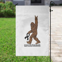 Funny Bigfoot Skin Cancer Support Garden Flag In May We Wear Black