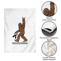 Funny Bigfoot Skin Cancer Support Garden Flag In May We Wear Black