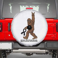 Funny Bigfoot Skin Cancer Support Spare Tire Cover In May We Wear Black