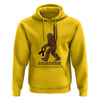 Funny Bigfoot Skin Cancer Support Hoodie In May We Wear Black