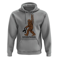 Funny Bigfoot Skin Cancer Support Hoodie In May We Wear Black