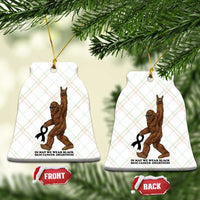 Funny Bigfoot Skin Cancer Support Ceramic Ornament In May We Wear Black