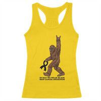 Funny Bigfoot Skin Cancer Support Racerback Tank Top In May We Wear Black