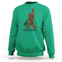 Funny Bigfoot Skin Cancer Support Sweatshirt In May We Wear Black
