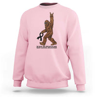 Funny Bigfoot Skin Cancer Support Sweatshirt In May We Wear Black