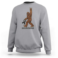 Funny Bigfoot Skin Cancer Support Sweatshirt In May We Wear Black