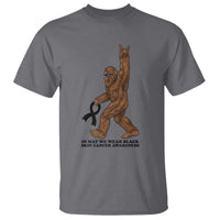 Funny Bigfoot Skin Cancer Support T Shirt In May We Wear Black