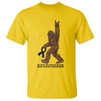 Funny Bigfoot Skin Cancer Support T Shirt In May We Wear Black