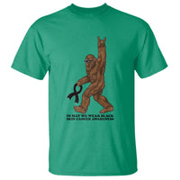Funny Bigfoot Skin Cancer Support T Shirt In May We Wear Black