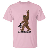 Funny Bigfoot Skin Cancer Support T Shirt In May We Wear Black