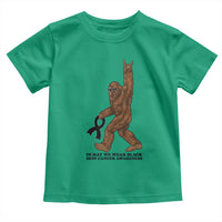 Funny Bigfoot Skin Cancer Support Toddler T Shirt In May We Wear Black