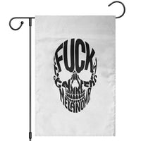 Fuck Melanoma Skull Typography Garden Flag Skin Cancer Warrior