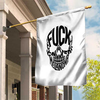 Fuck Melanoma Skull Typography Garden Flag Skin Cancer Warrior