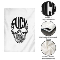 Fuck Melanoma Skull Typography Garden Flag Skin Cancer Warrior