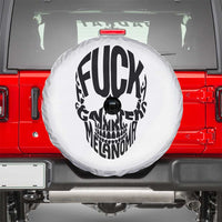 Fuck Melanoma Skull Typography Spare Tire Cover Skin Cancer Warrior