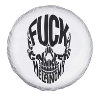 Fuck Melanoma Skull Typography Spare Tire Cover Skin Cancer Warrior