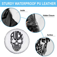 Fuck Melanoma Skull Typography Spare Tire Cover Skin Cancer Warrior