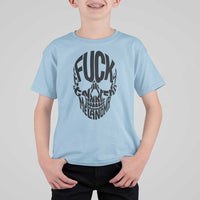 Fuck Melanoma Skull Typography T Shirt For Kid Skin Cancer Warrior