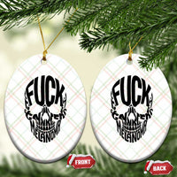 Fuck Melanoma Skull Typography Ceramic Ornament Skin Cancer Warrior