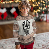 Fuck Melanoma Skull Typography Ugly Christmas Sweater Skin Cancer Warrior