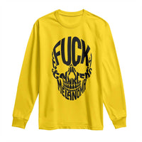 Fuck Melanoma Skull Typography Long Sleeve Shirt Skin Cancer Warrior