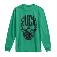 Fuck Melanoma Skull Typography Long Sleeve Shirt Skin Cancer Warrior