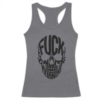Fuck Melanoma Skull Typography Racerback Tank Top Skin Cancer Warrior