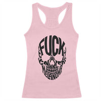 Fuck Melanoma Skull Typography Racerback Tank Top Skin Cancer Warrior