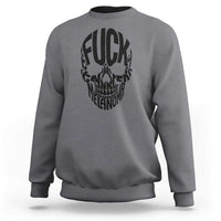 Fuck Melanoma Skull Typography Sweatshirt Skin Cancer Warrior