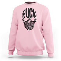 Fuck Melanoma Skull Typography Sweatshirt Skin Cancer Warrior