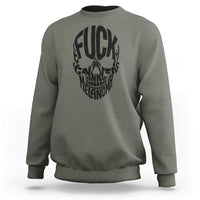 Fuck Melanoma Skull Typography Sweatshirt Skin Cancer Warrior
