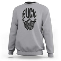 Fuck Melanoma Skull Typography Sweatshirt Skin Cancer Warrior