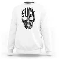 Fuck Melanoma Skull Typography Sweatshirt Skin Cancer Warrior