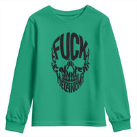 Fuck Melanoma Skull Typography Youth Sweatshirt Skin Cancer Warrior