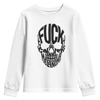 Fuck Melanoma Skull Typography Youth Sweatshirt Skin Cancer Warrior