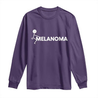 Fuck Melanoma Awareness Long Sleeve Shirt Funny Stick Figure Warrior
