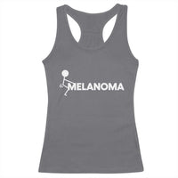 Fuck Melanoma Awareness Racerback Tank Top Funny Stick Figure Warrior